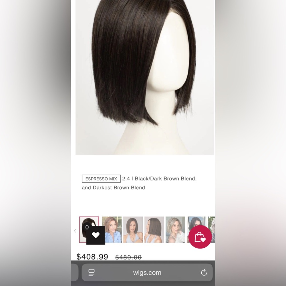 Ellen Wille Lia II - Synthetic Lace Front Wig (Mono Part) Expresso Mix - Bob - Picture 8 of 8